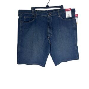 Wrangler Jeans Shorts Five Star Relaxed Fit Denim Men's 40 Blue 10" Inseam NEW